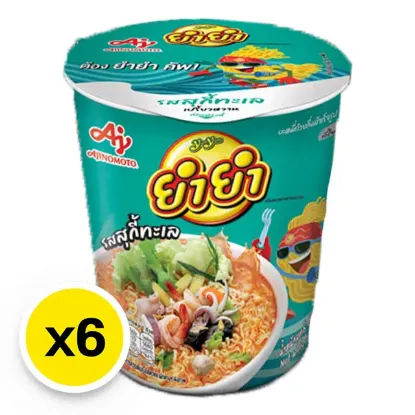 รูปภาพของ ยำยำ คัพ บะหมี่กึ่งสําเร็จรูป รสสุกี้ทะเล 60 ก. x 6