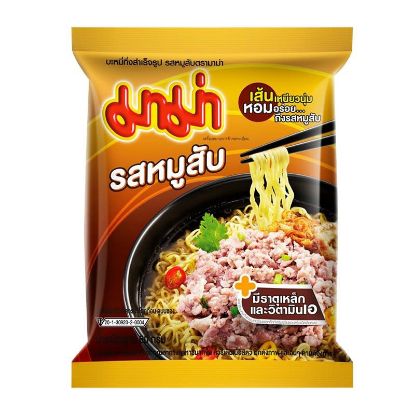 รูปภาพของ มาม่า บะหมี่กึ่งสําเร็จรูป รสหมูสับ 60 ก. x 40